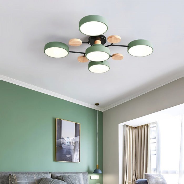 Artistic branching LED ceiling light, perfect for modern Nordic-themed interior spaces.