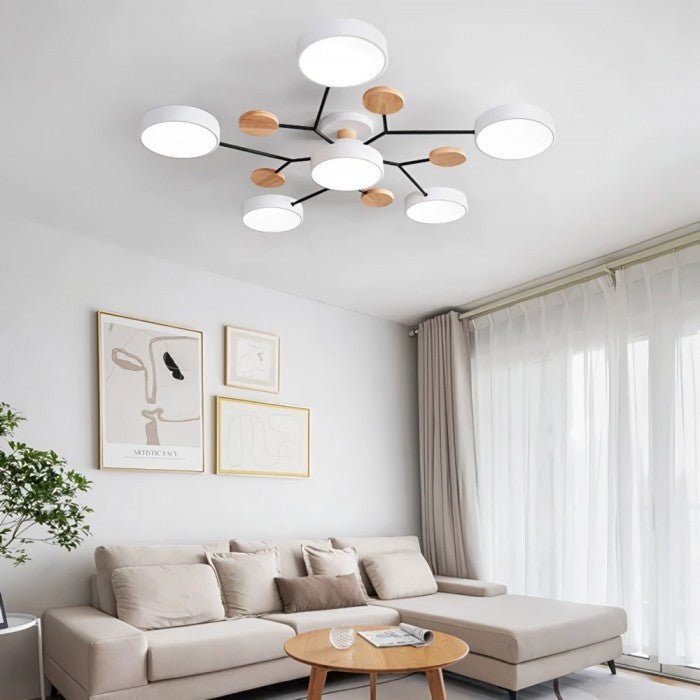 Energy-efficient modern branching LED light, ideal for contemporary home illumination.