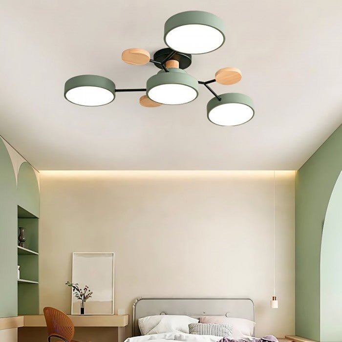 Contemporary interior lighting: a unique branching LED ceiling lamp with Nordic elegance.