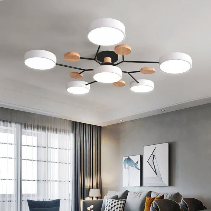 Sleek modern LED ceiling fixture, featuring a striking branching design for home illumination.