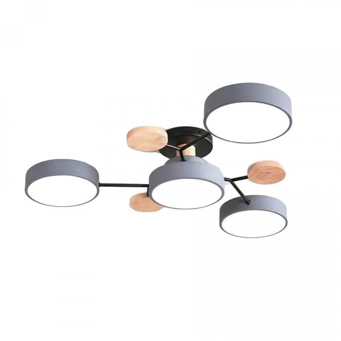Stylish Nordic branching ceiling light, offering contemporary LED lighting for living spaces.