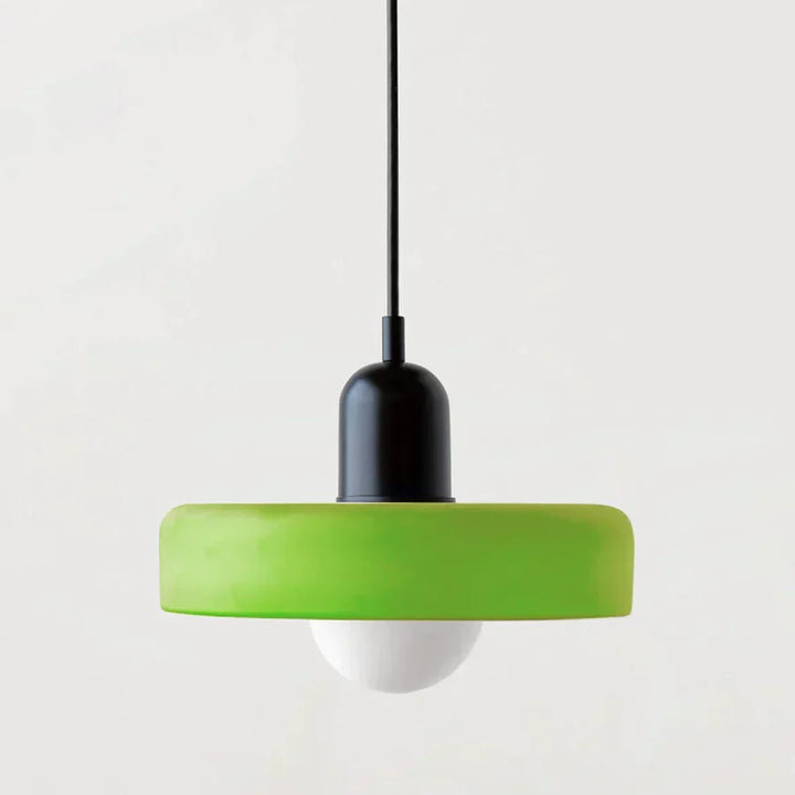 Elegant glass fixture, adjustable modern pendant light for dining areas.