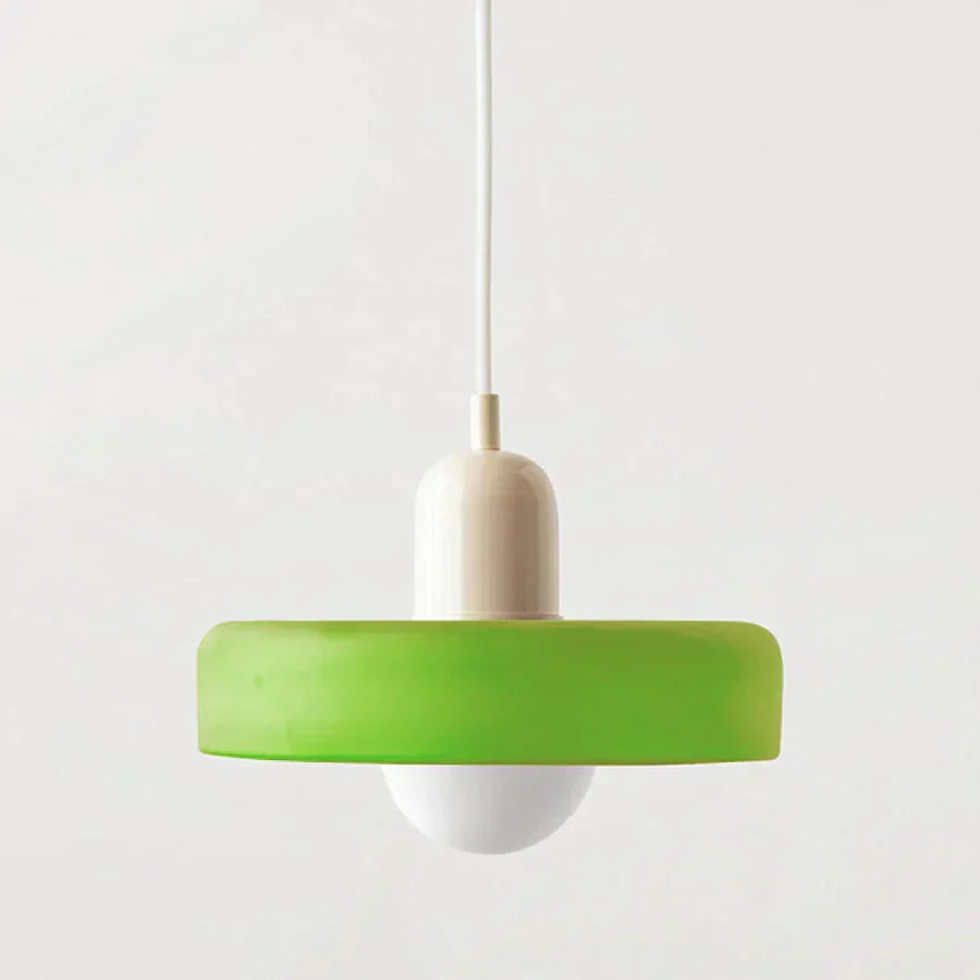 NordicLuxe modern glass pendant light, versatile for kitchen or living room.