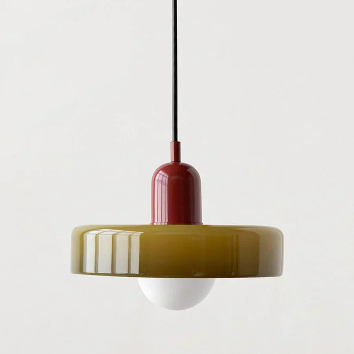 NordicLuxe contemporary hanging lamp, smoked glass, creates a unique atmosphere.