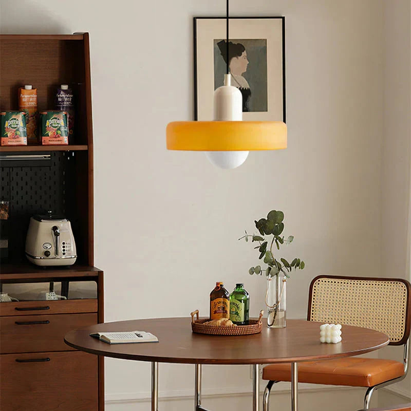Elegant Scandinavian pendant, clear glass, creates a bright, airy feel.
