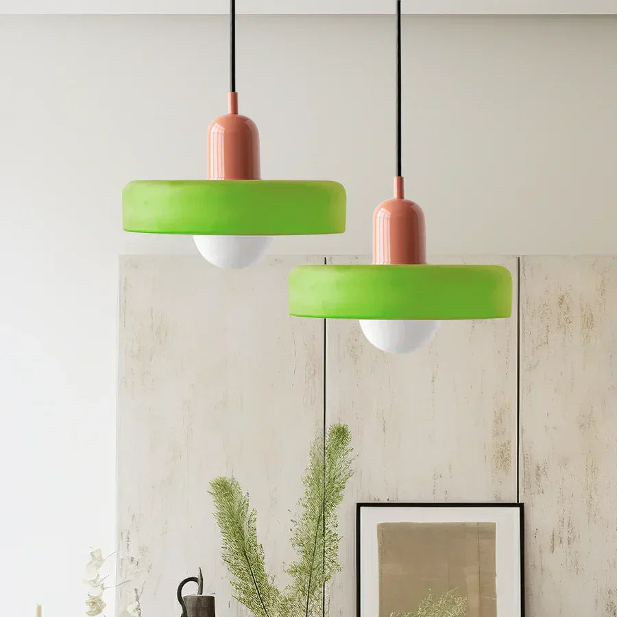 Stylish Scandinavian ceiling lamp, clear glass, enhances modern home lighting.