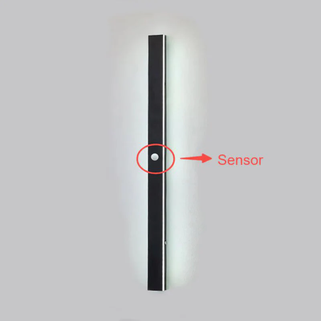 Waterproof modern LED exterior wall lamp. Ideal for contemporary home & garden lighting design.
