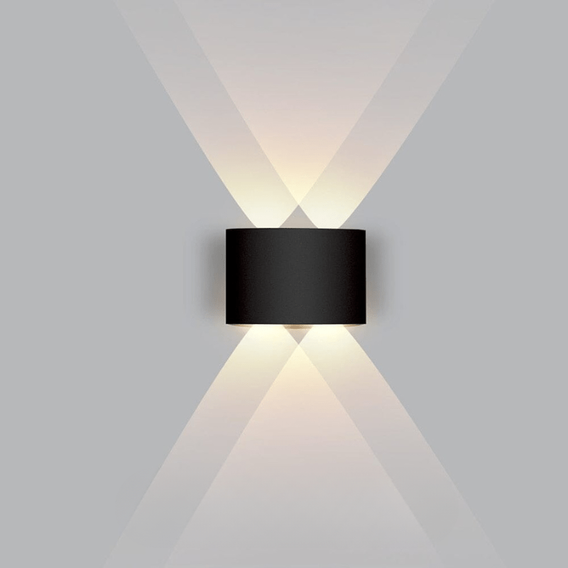 Weather-resistant modern LED wall light, perfect for outdoor patio & home exterior.