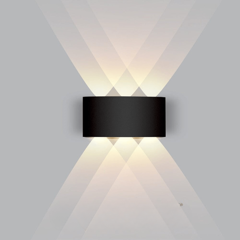 Energy-efficient outdoor wall lamp, modern LED design for durable and bright exterior lighting.