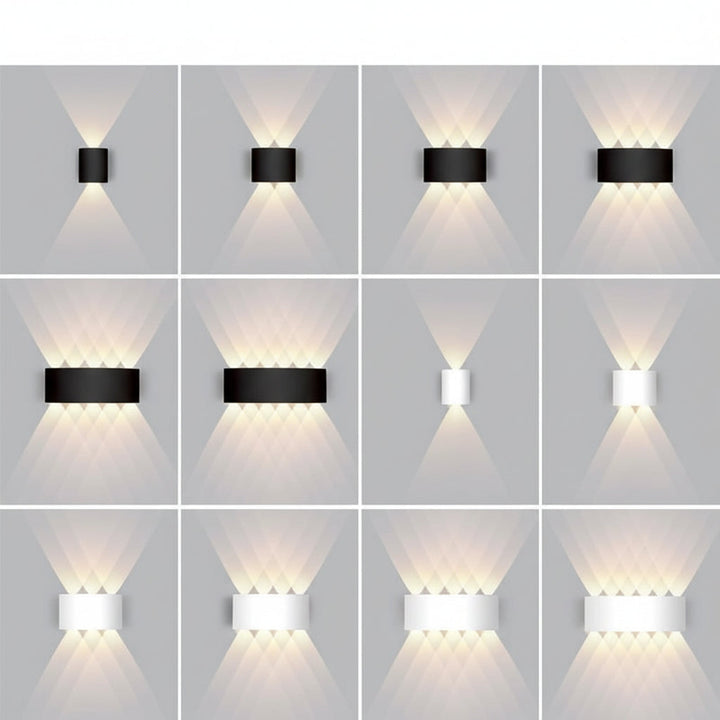 Energy-efficient LED wall lamp, a modern exterior light perfect for outdoor spaces.