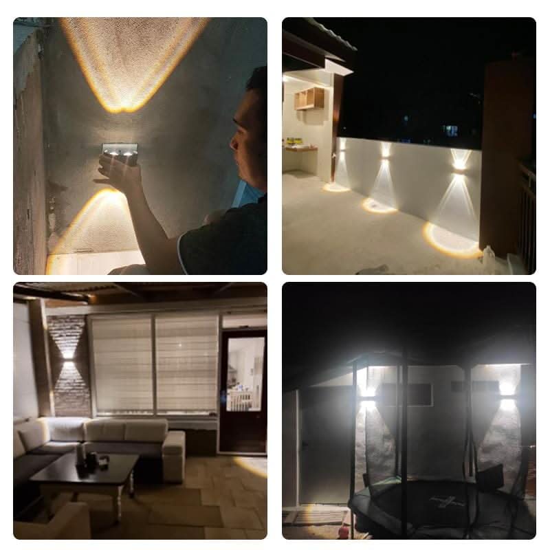 Durable modern outdoor wall light, weatherproof LED fixture for garden & exterior.