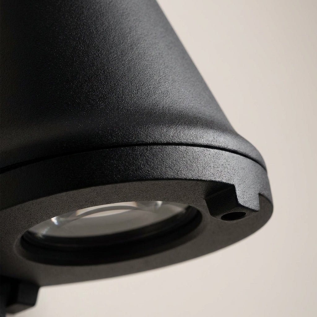 Porchive modern outdoor wall sconce, durable weatherproof LED lamp for exterior garden lighting