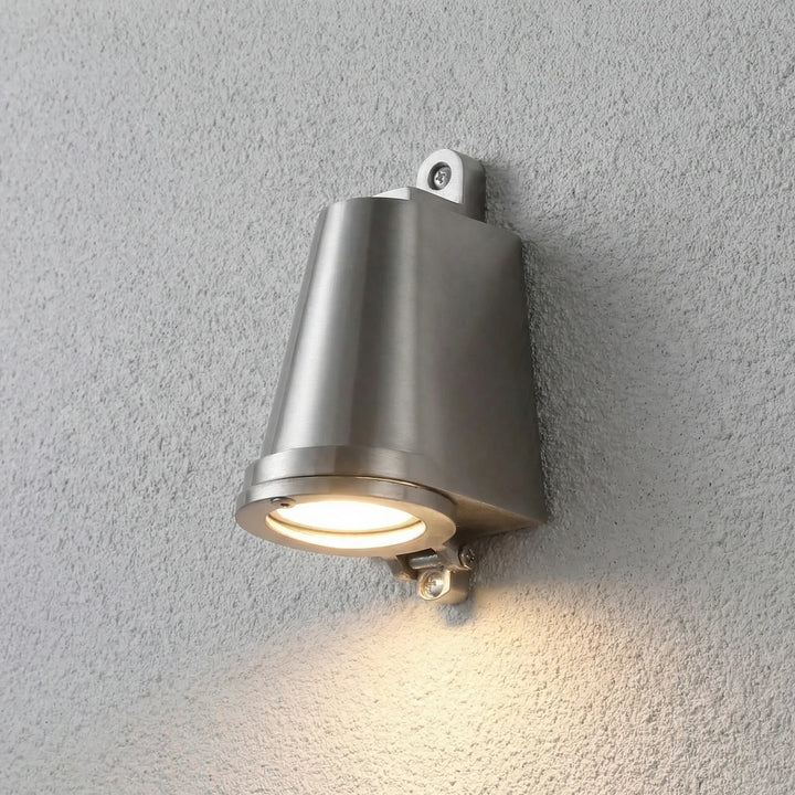 Contemporary outdoor wall sconce with up/down light, perfect for patio and entrance decor