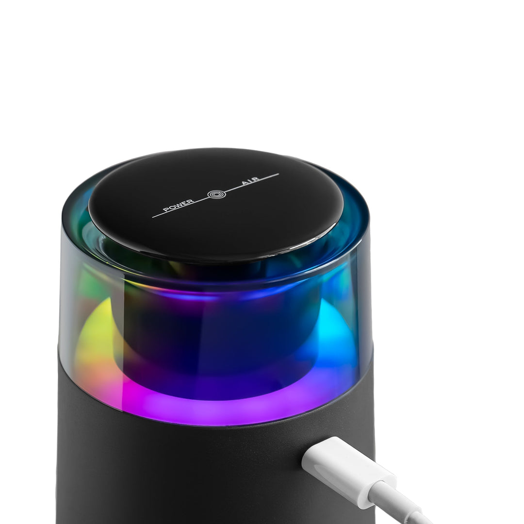 Compact PetFresh humidifier that removes pet odors, purifies air, and enhances home decor.