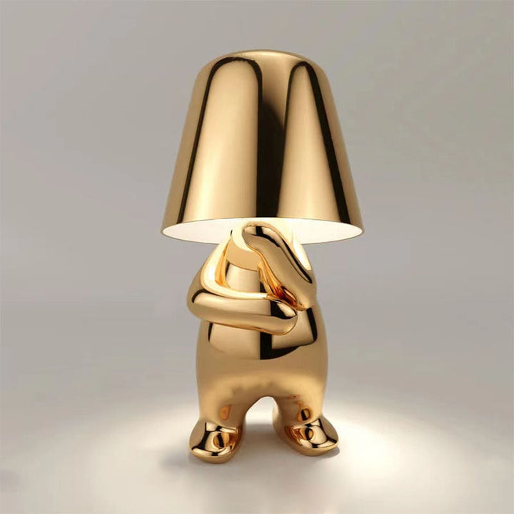 Portable rechargeable LED desk lamp. Modern metal finish, touch control for versatile interior ambiance.
