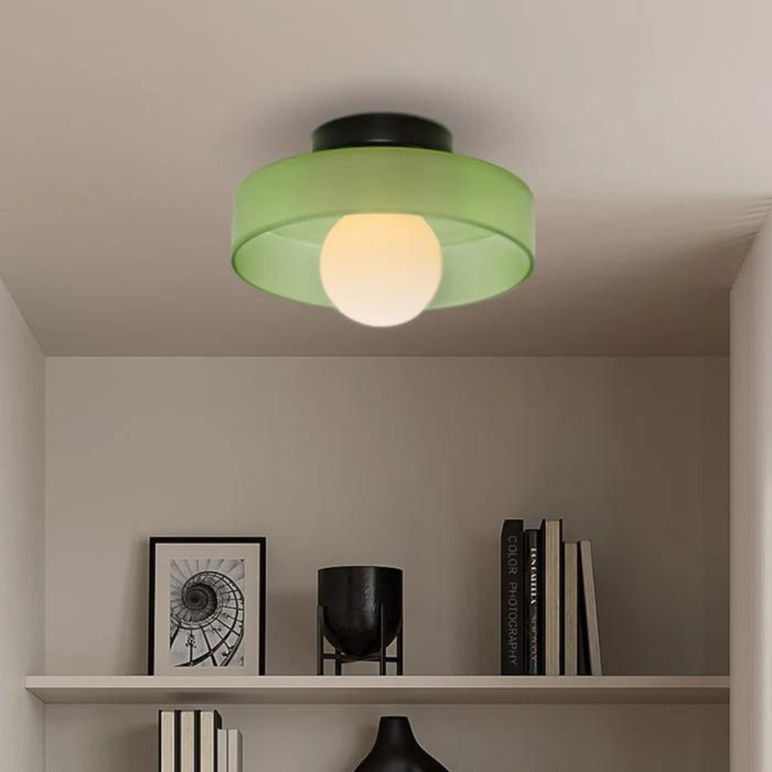 Modern elegance: round ceiling lamp, perfect for contemporary home lighting.