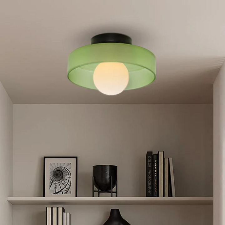Modern elegance: round ceiling lamp, perfect for contemporary home lighting.