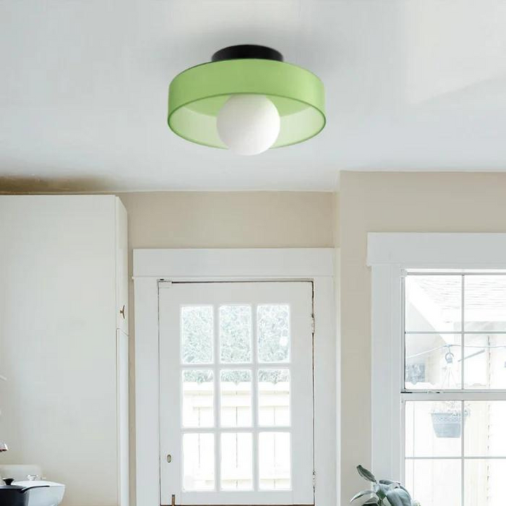 Decorative glass round ceiling lamp, contemporary lighting for any room.