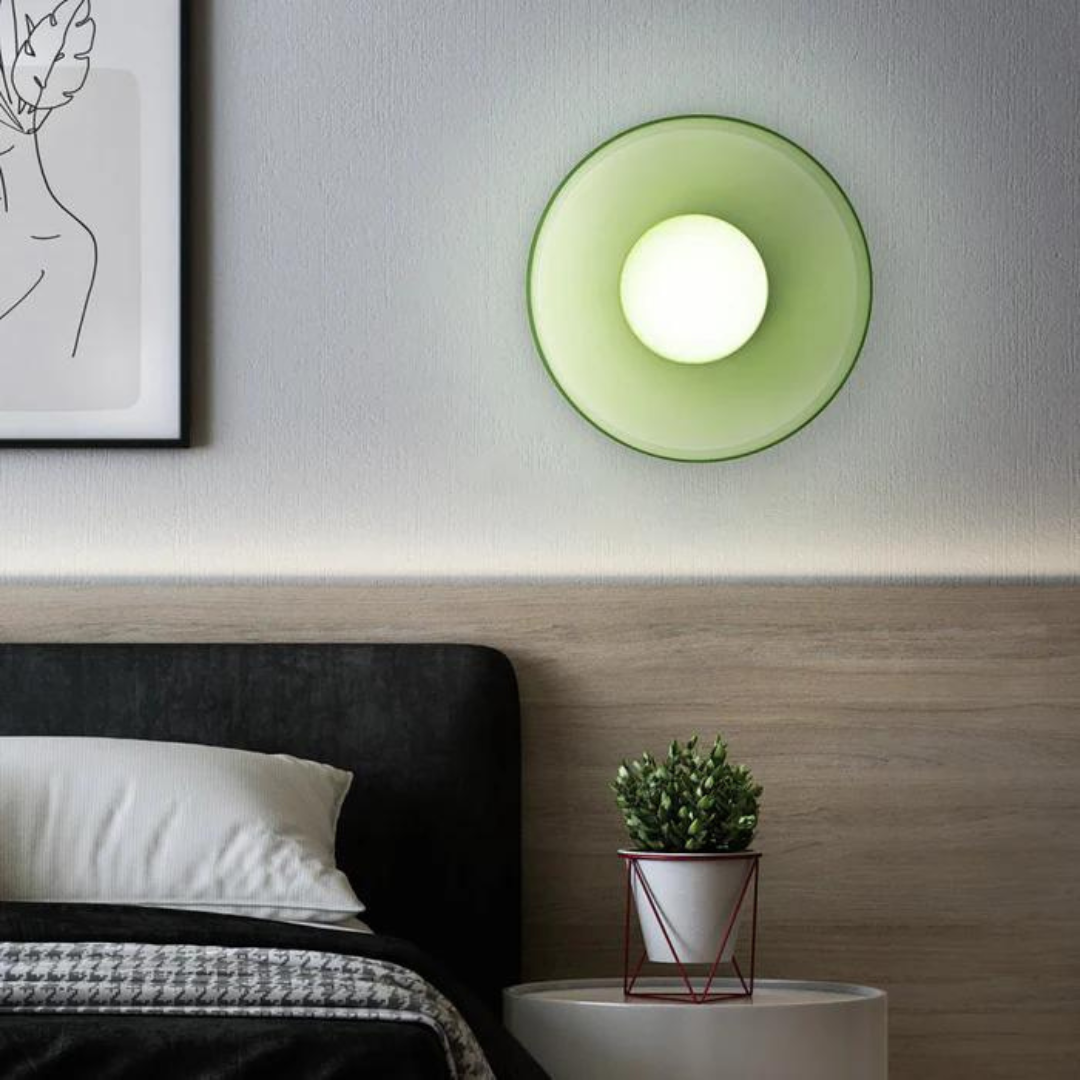 Contemporary round ceiling light, stylish fixture for kitchen & dining areas.