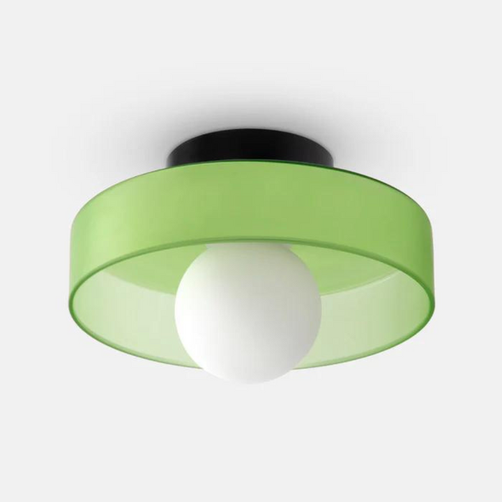 Elegant round ceiling lamp, contemporary lighting fixture for upscale homes.