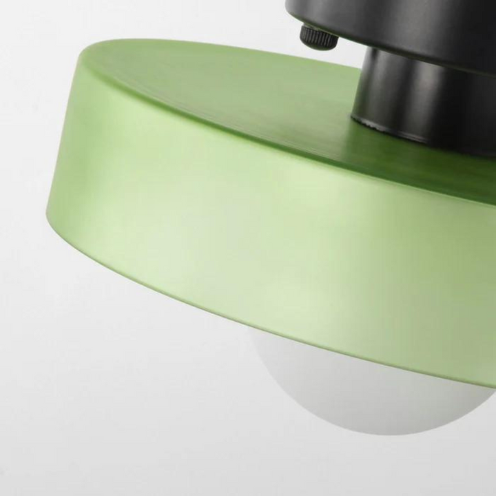 Contemporary round ceiling lamp, modern elegance for living room decor.