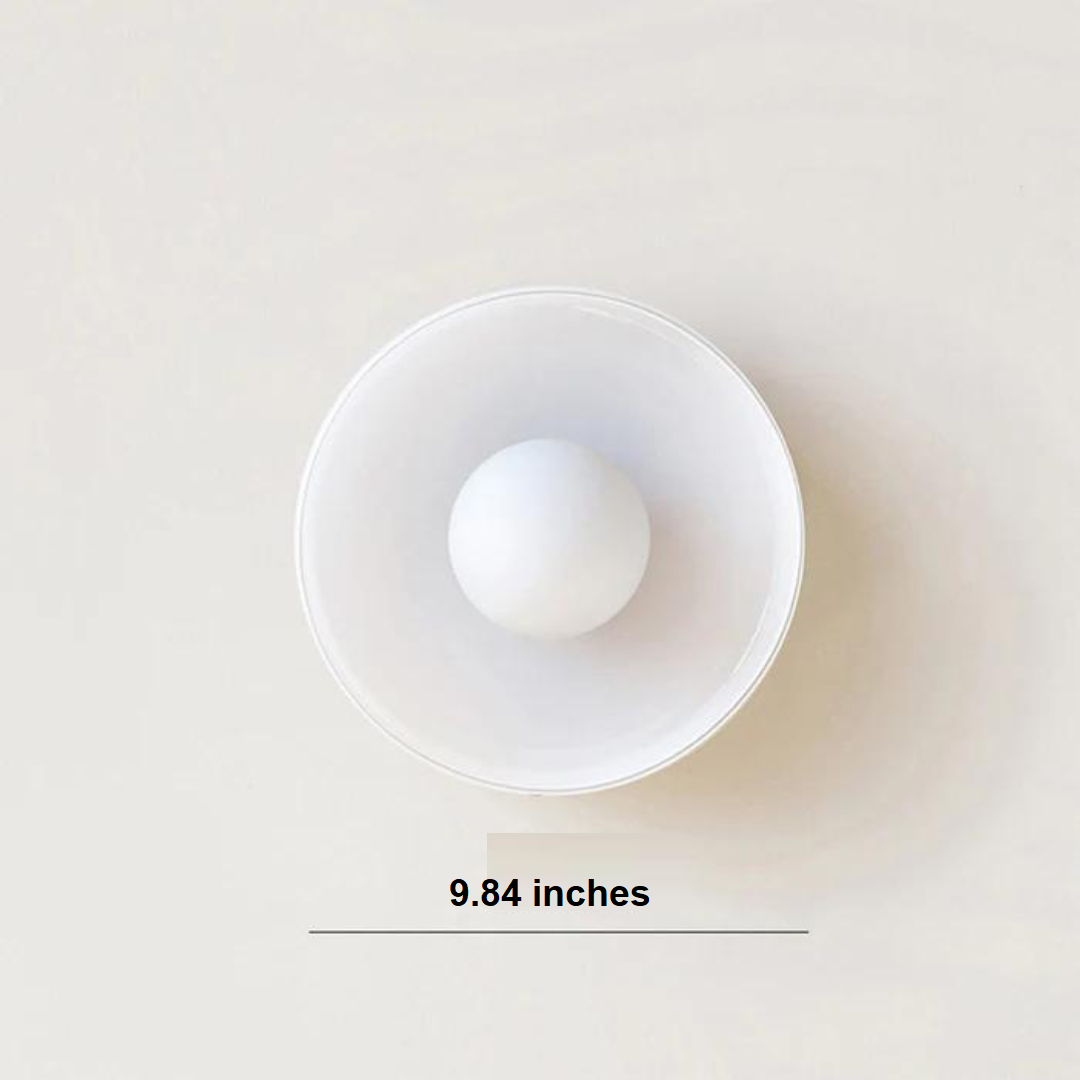 Elegant round ceiling light, flush mount design complements modern home decor.