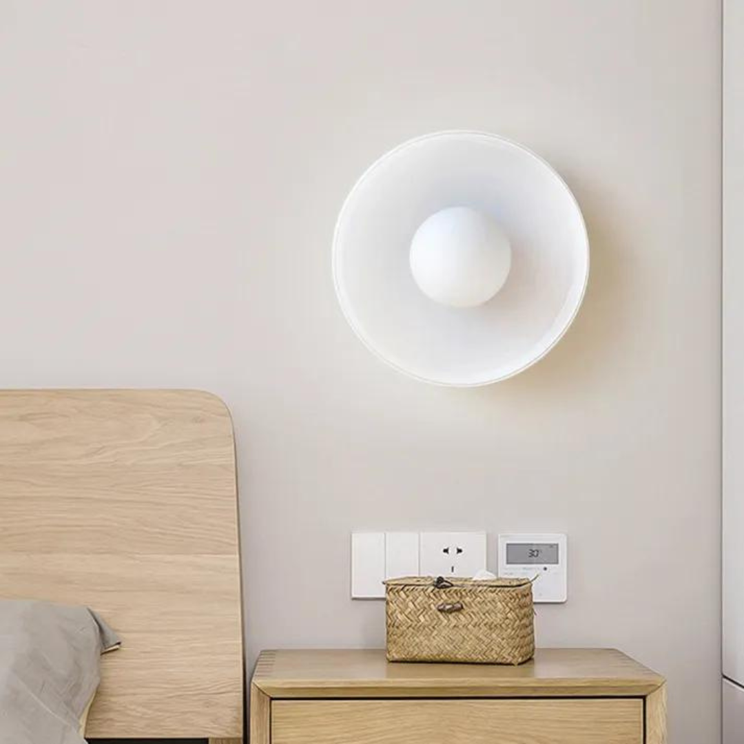 Stylish round ceiling lamp, flush mount for a modern, clutter-free look.