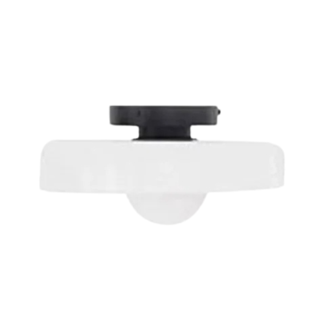 Elegant round ceiling light, flush mount glass design enhances home ambiance.