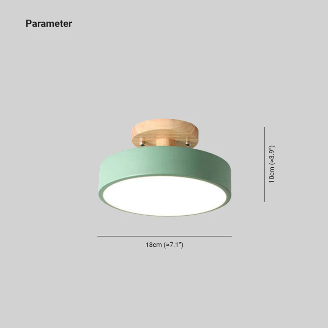 Sleek modern round LED ceiling light, Nova, providing efficient indoor illumination.