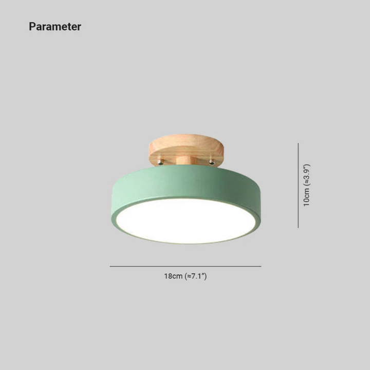 Sleek modern round LED ceiling light, Nova, providing efficient indoor illumination.