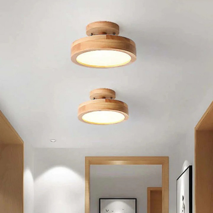 Adjustable Nova LED ceiling light, a modern round fixture for versatile home decor.