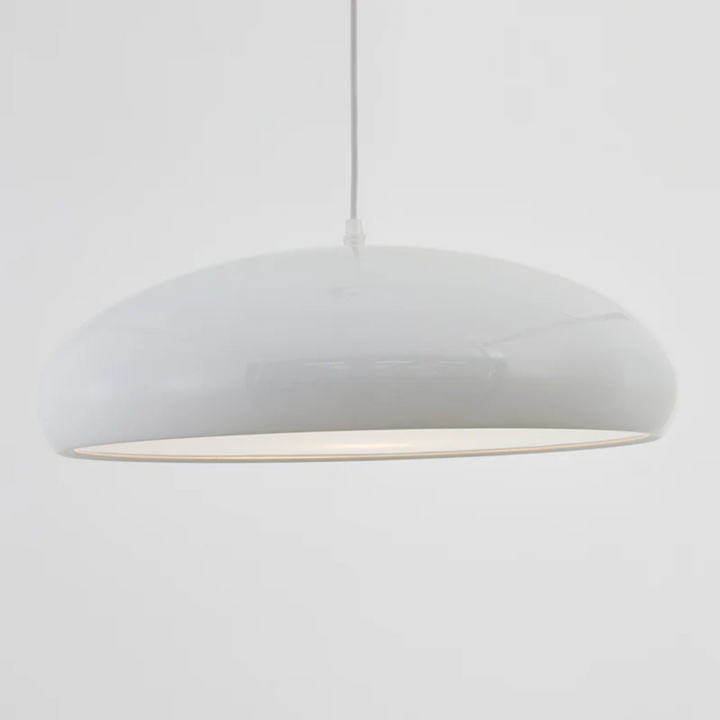 Adjustable height round LED pendant lamp, a modern bedroom light offering energy-efficient illumination.