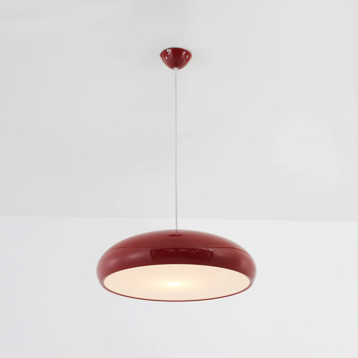 Round LED ceiling light, a modern pendant for living room & bedroom, enhancing contemporary decor.