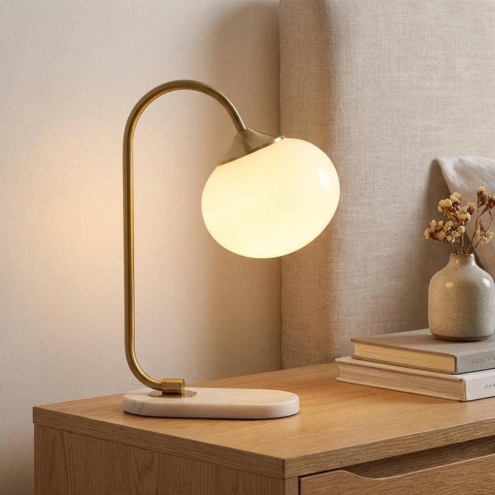 Modern Rounded Table Lamp by Melluma, ambient lighting for bedroom