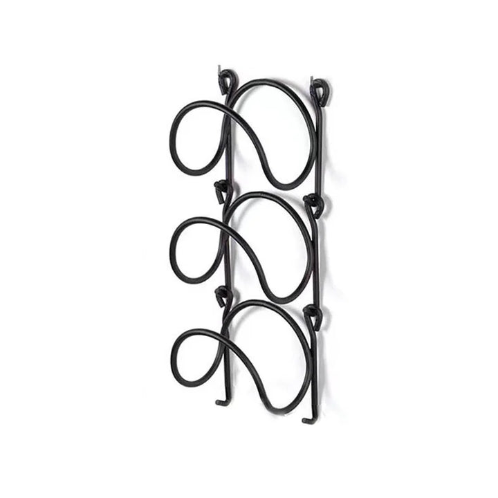 Stylish black wall mount towel holder, a modern bathroom organizer & storage solution.
