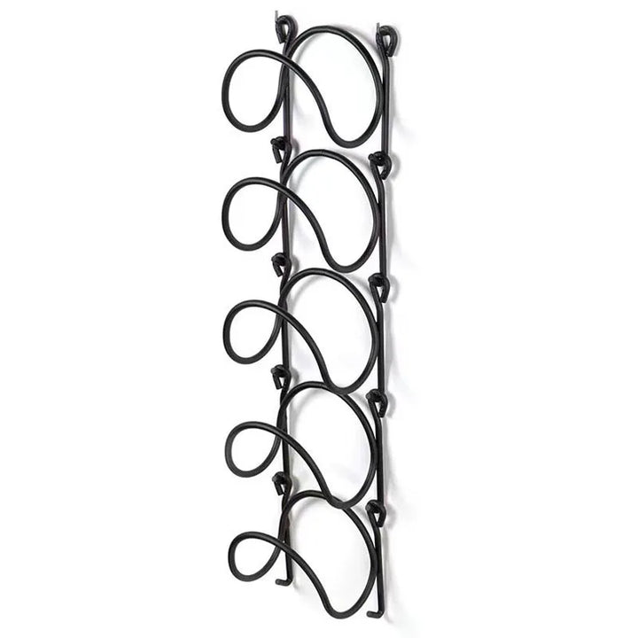 Durable rustproof wrought iron towel rack, sleek wall mount design for contemporary bathrooms.