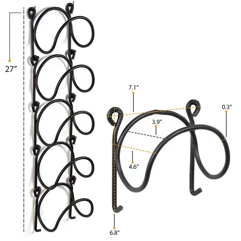 Space-saving black wrought iron wall mount towel rack, a rustproof bathroom storage solution.
