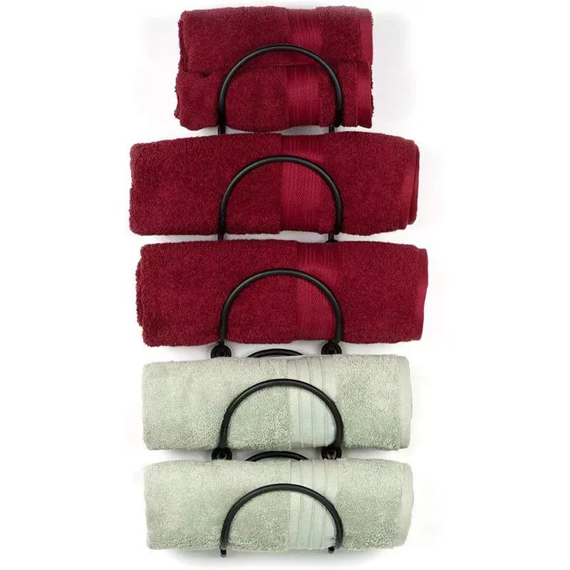 Functional modern wall mount towel holder, rustproof design for practical bathroom organization.