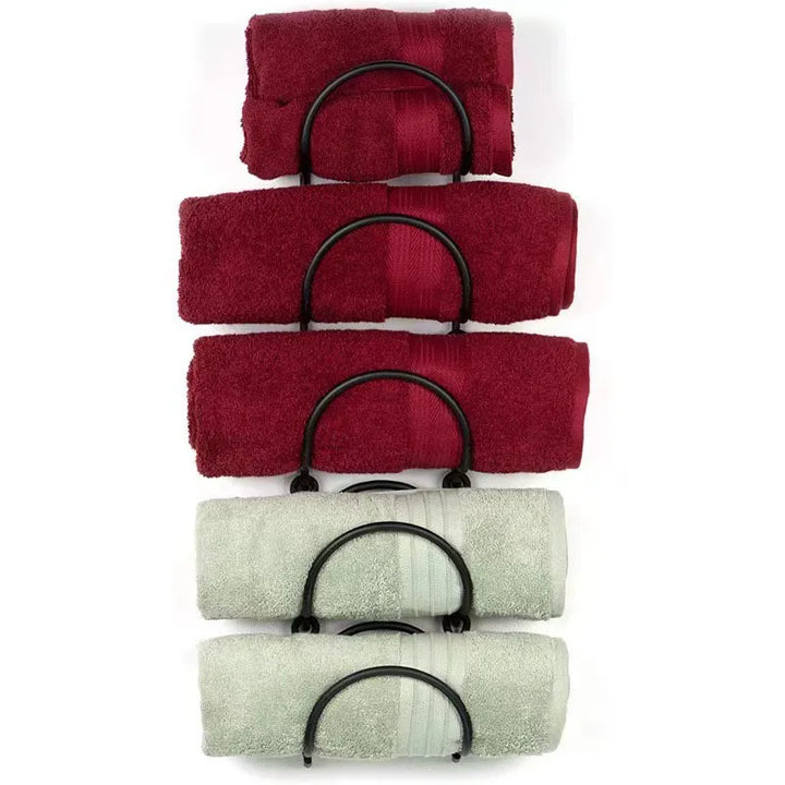 Functional modern wall mount towel holder, rustproof design for practical bathroom organization.
