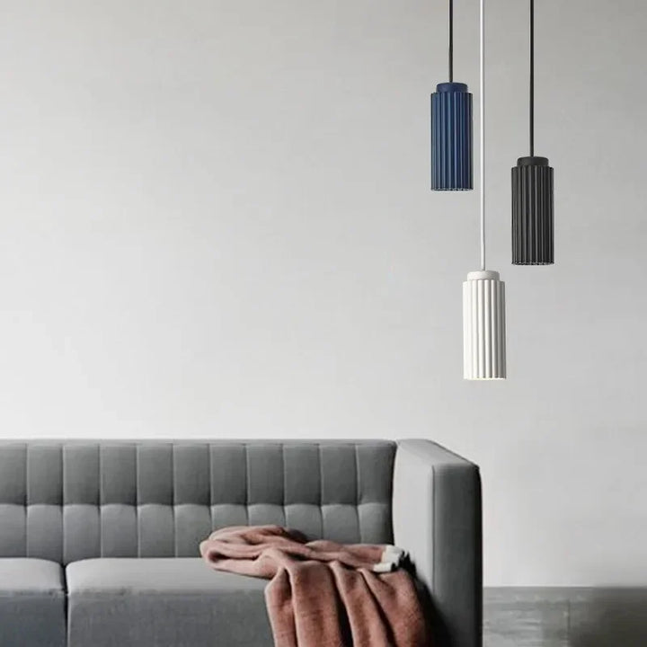 Modern Scandinavian LED pendant light. Minimalist design ceiling fixture for contemporary homes & decor.