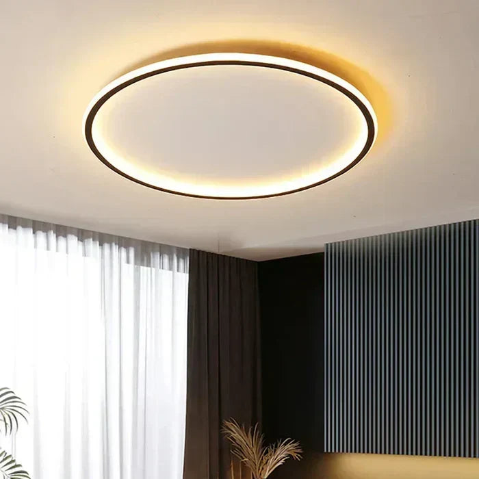 Modern Scandinavian round LED ceiling lamp for stylish home decor.