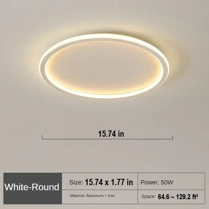 Scandinavian LED ceiling lamp, a versatile round light for modern home interiors.