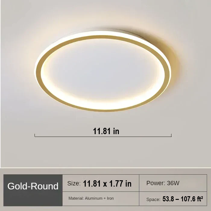 White round LED ceiling lamp, a modern lighting solution for any room.