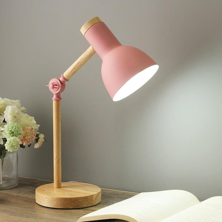 Contemporary Scandinavian wood lamp. Minimalist design and natural wood finish elevate any modern home decor.