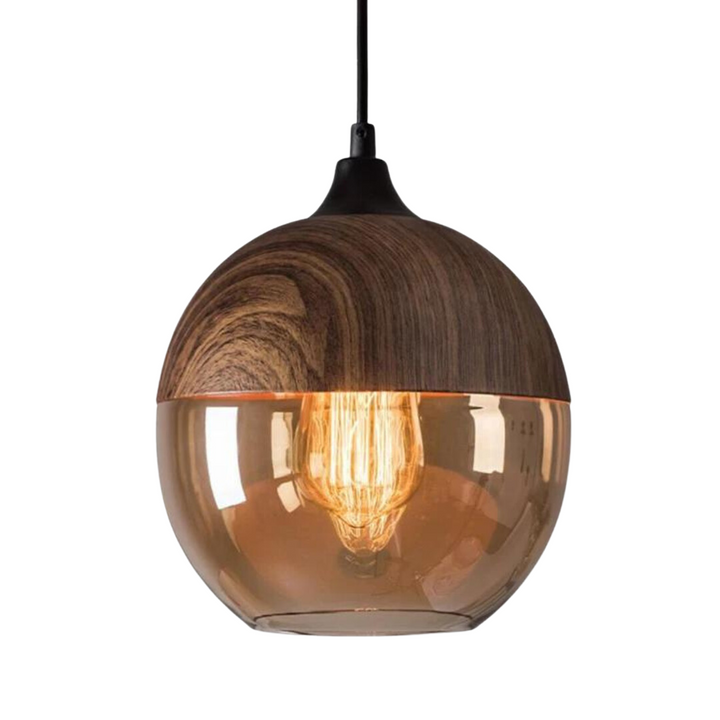 Modern Scandinavian wooden ceiling lamp, perfect for stylish interior lighting.