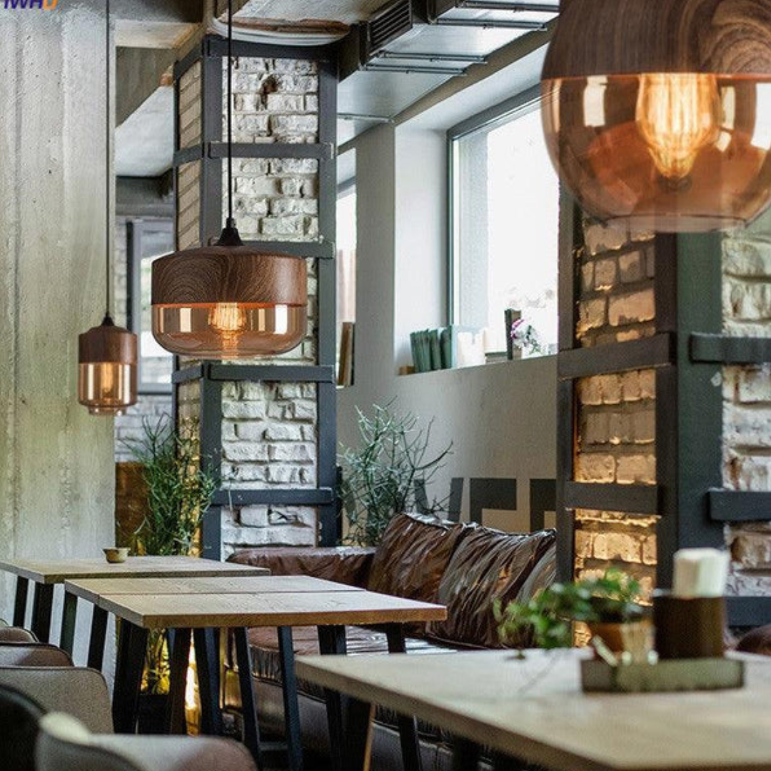 Sleek wooden ceiling light, a key element of modern Nordic interior design.
