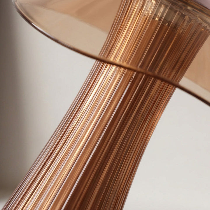 Rechargeable accent lamp, modern sculpted design, Eclarae table light for home decor