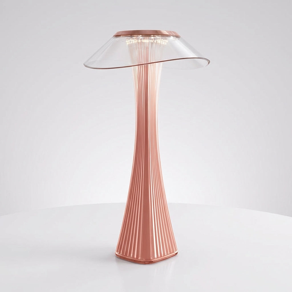 Cordless modern sculpted lamp, Eclarae accent lighting for contemporary spaces