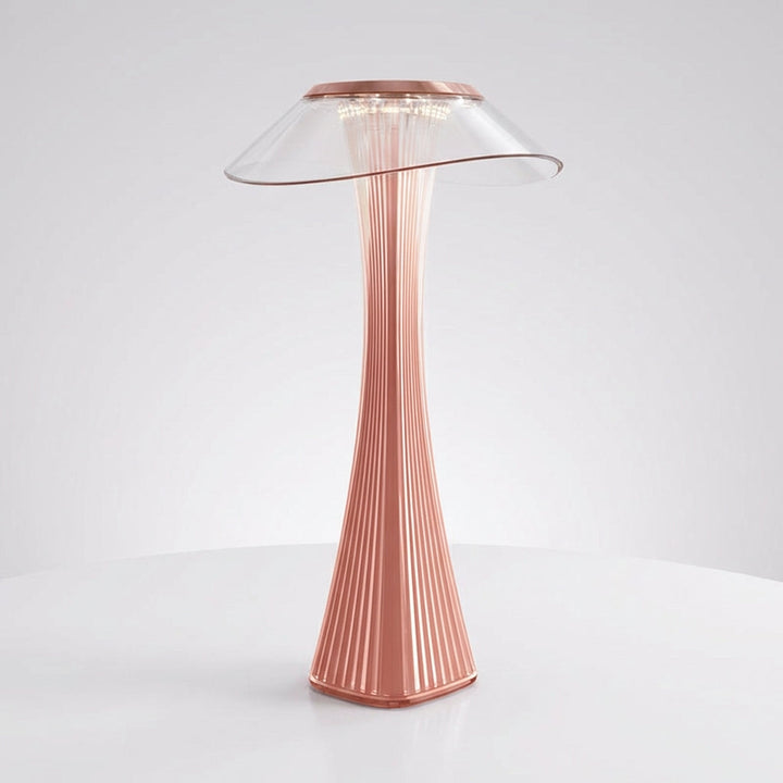 Cordless modern sculpted lamp, Eclarae accent lighting for contemporary spaces
