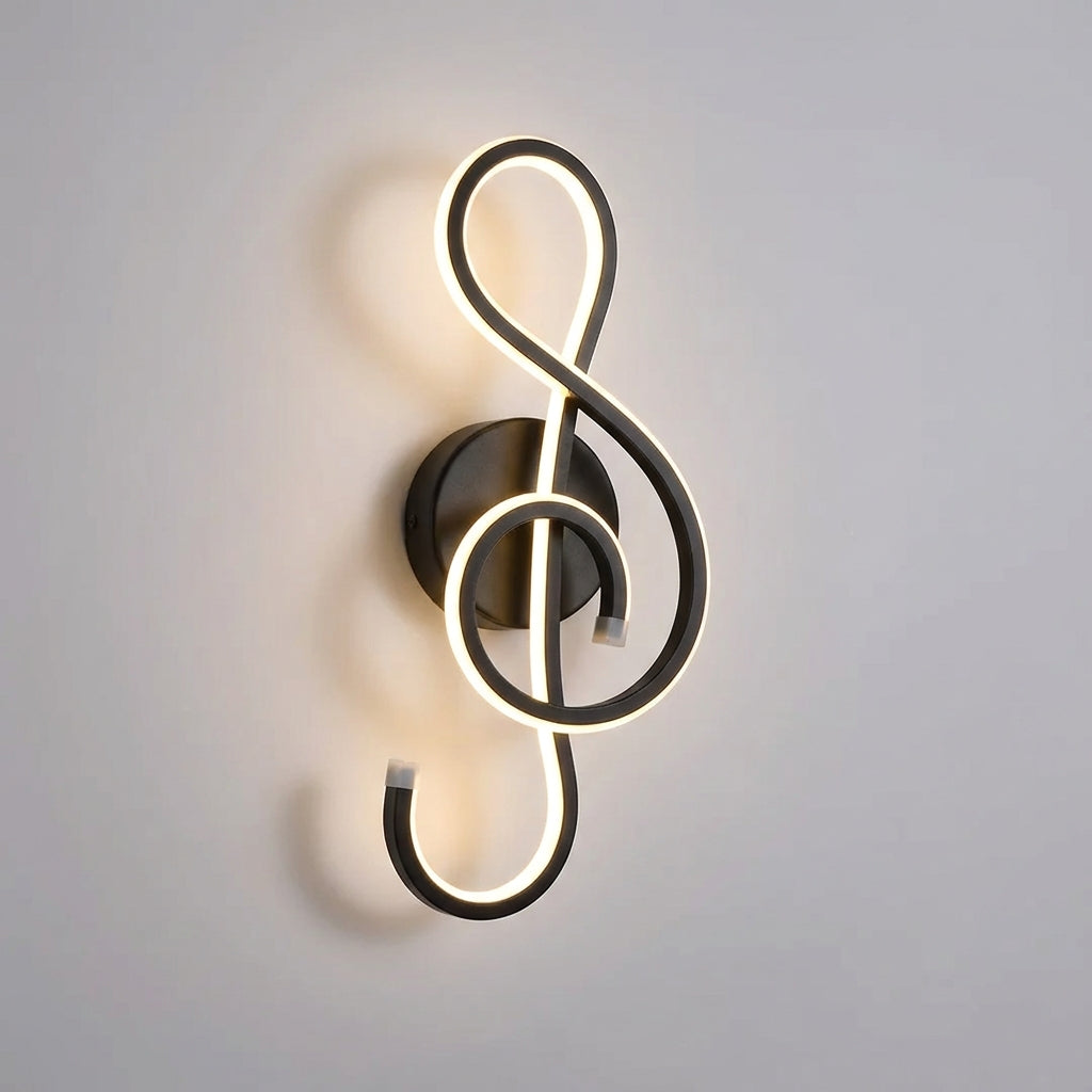 Dimmable modern sculptural LED wall light, Serenova, enhancing home decor with its unique design and warm glow.